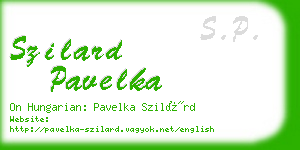 szilard pavelka business card